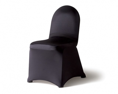 Chair Cover – Crossback Spandex – Black - Glow The Event Store