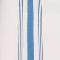 White with Royal Blue Stripes